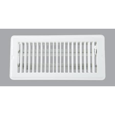 Home Impressions 4 In. x 10 In. White Steel Floor Register 1FL0410WH-NH